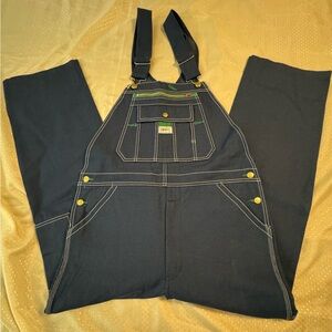 Liberty Dark Blue Denim Overalls 34 x 30